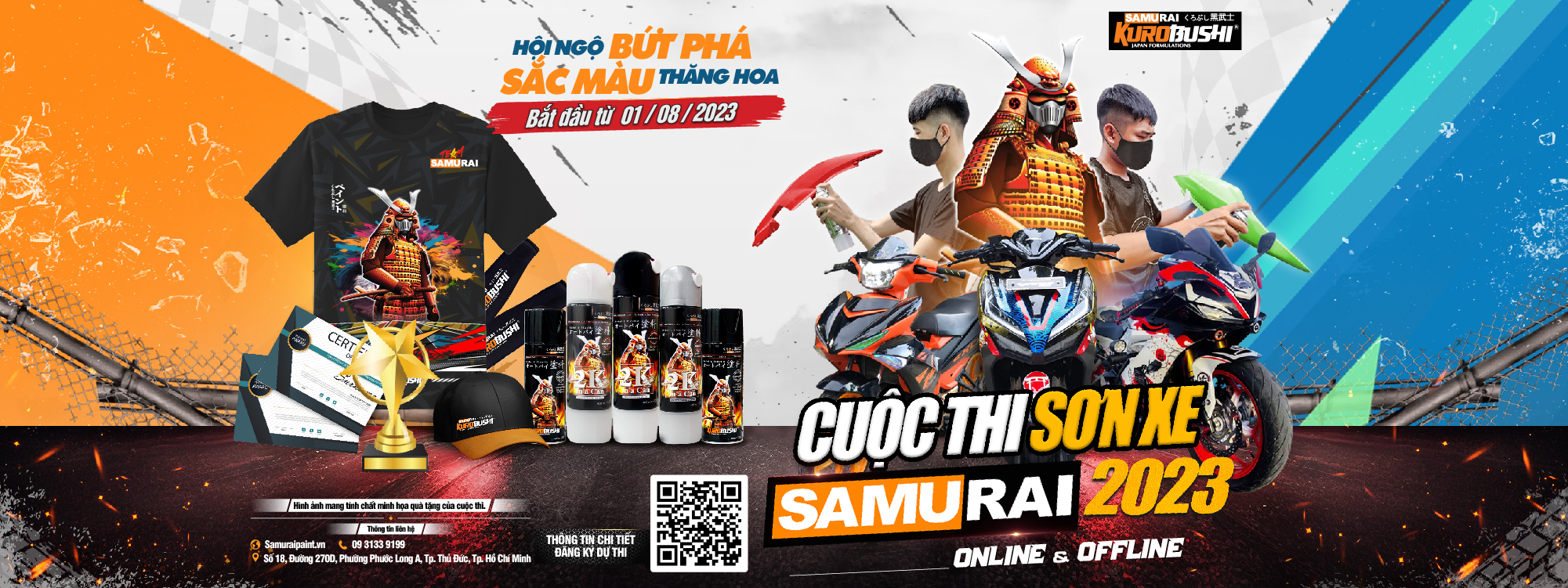 CUỘC THI SƠN XE SAMURAI 2023 - Sơn xịt xe máy Samurai